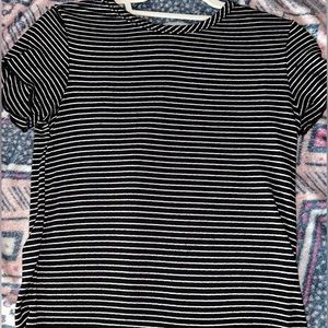 Black and white strip top